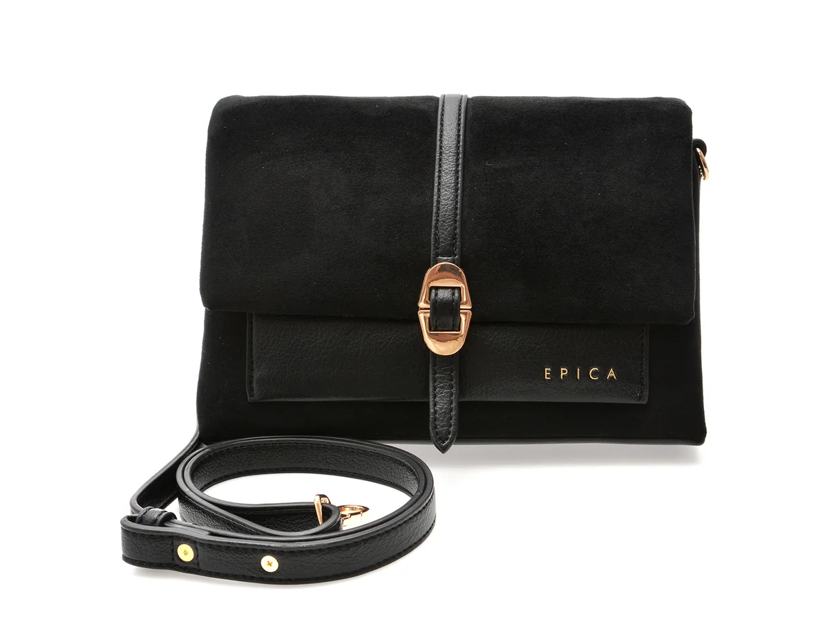 Geanta Epica Neagră, 281, Din Piele Ecologică