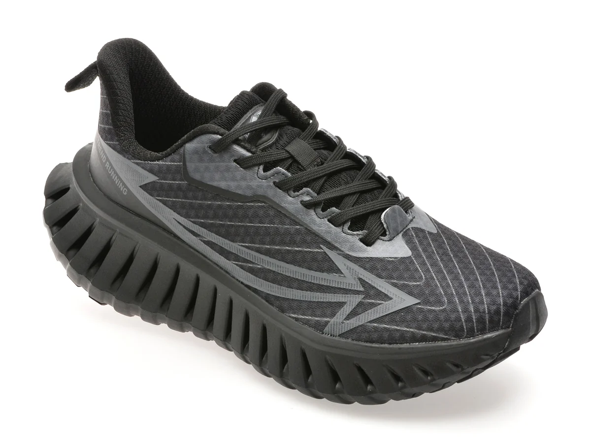 Pantofi Sport Nhot Negri A386 Din Material Textil