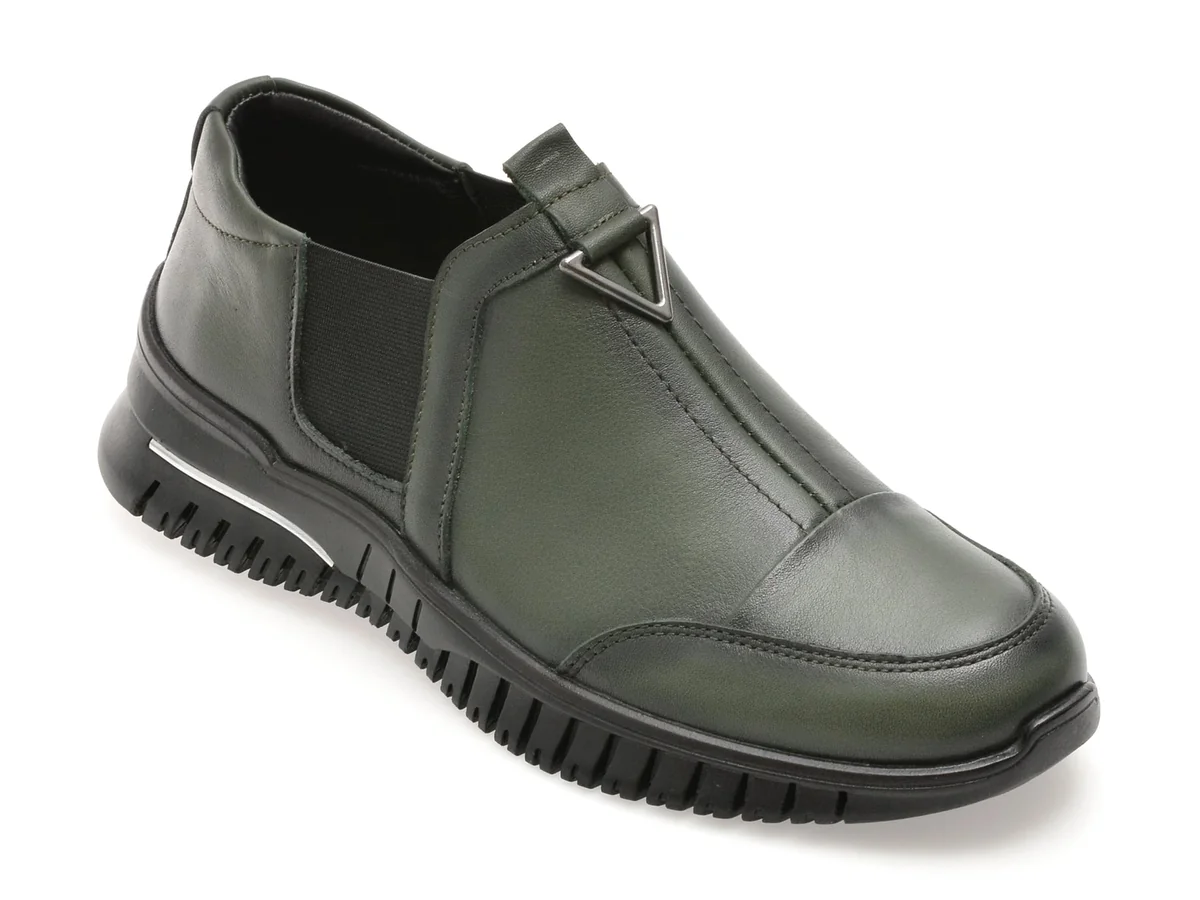 Pantofi Flavia Passini Kaki, EV2888, Din Piele Naturala