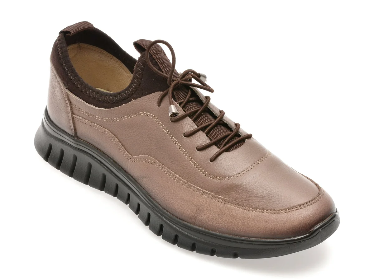 Pantofi Flavia Passini Gri, Ev2843, Din Piele Naturala