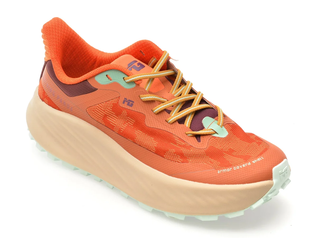 Pantofi Sport Mg Portocalii, 1028, Din Material Textil