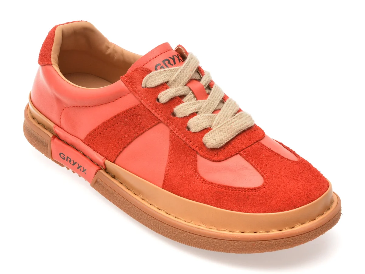 Pantofi Sport Gryxx Roșii 55051 Din Piele Naturală