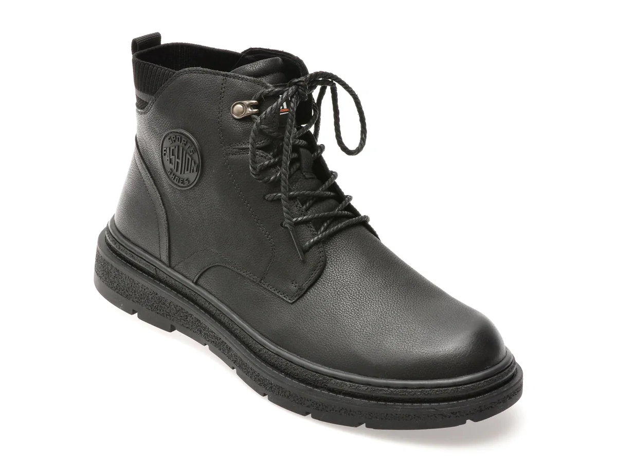 Ghete Bite The Bullet Negre, 28081, Din Piele Naturală