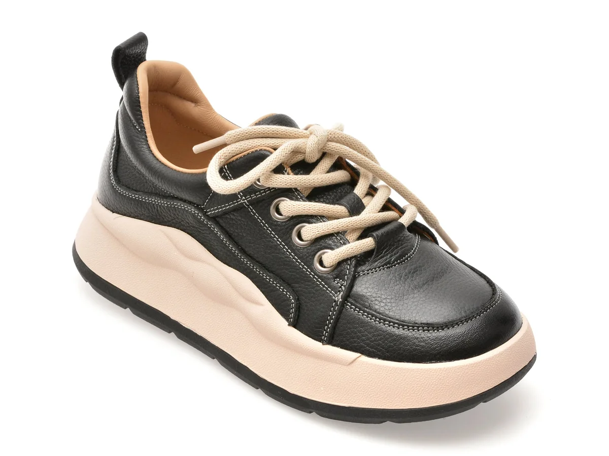 Pantofi Sport Epica Negri, 68628, Din Piele Naturala