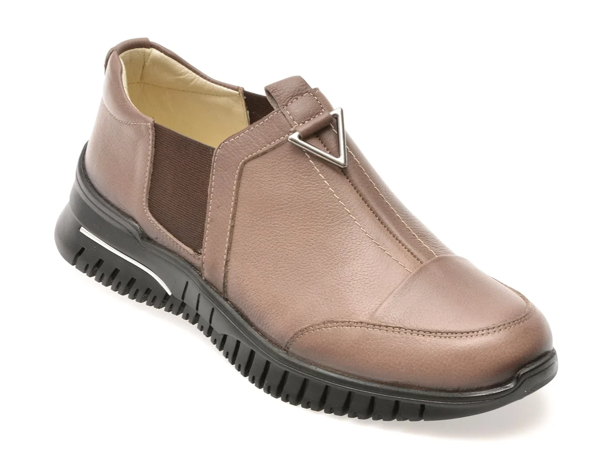 Pantofi Flavia Passini Gri, Ev2888, Din Piele Naturala