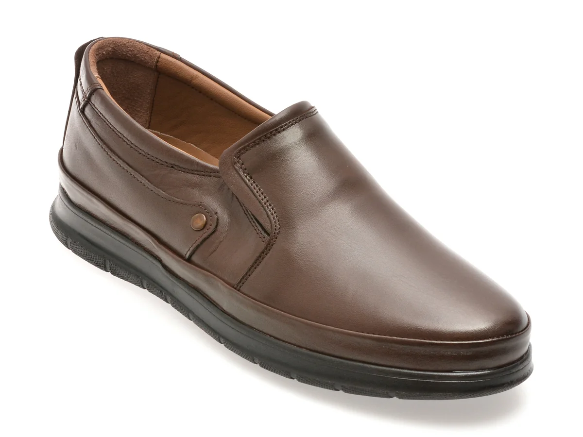 Pantofi Bite The Bullet Maro, RZ006, Din Piele Naturala