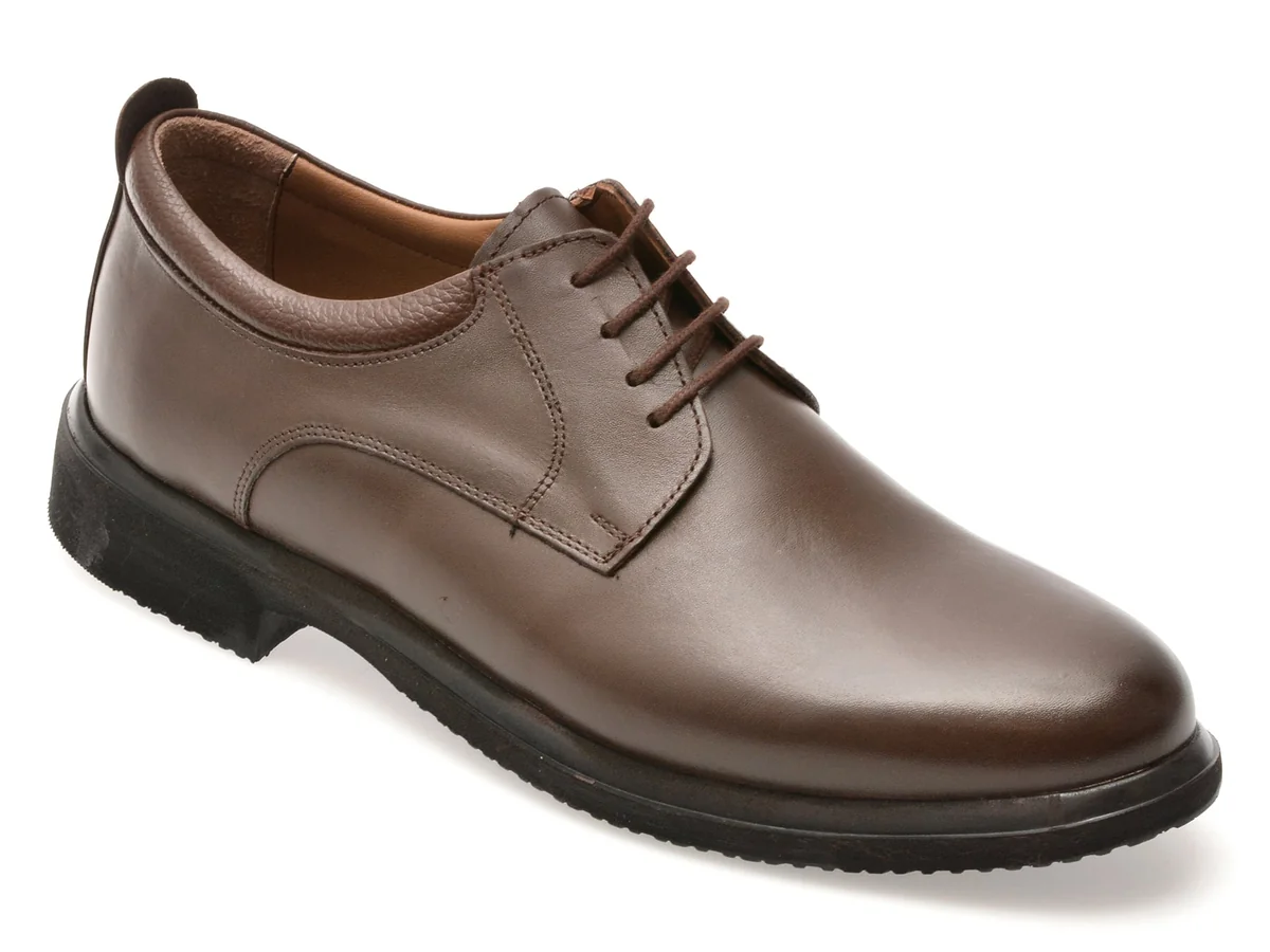 Pantofi Bite The Bullet Maro, RZ004, Din Piele Naturală