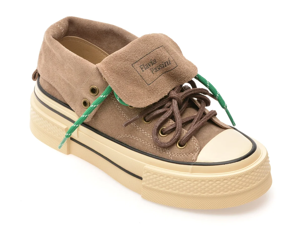 Ghete Flavia Passini Gri, 20516, Din Piele Întoarsă