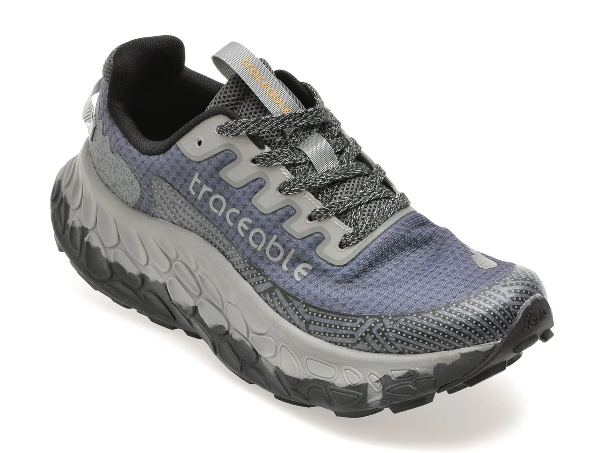 Pantofi Sport Traceable Gri, 6655, Din Material Textil