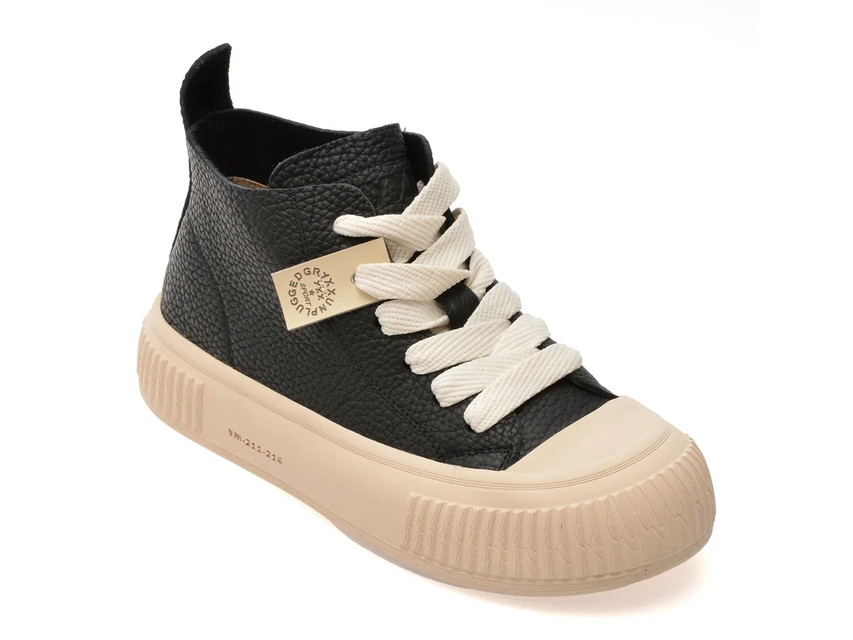 Ghete Gryxx Negre 2661 Din Piele Naturala
