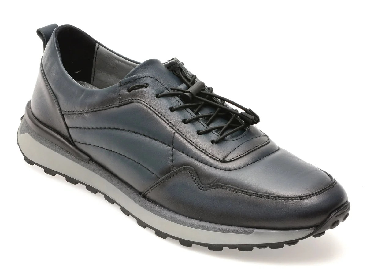 Pantofi Sport Bite The Bullet Bleumarin, OY5080, Din Piele Naturala