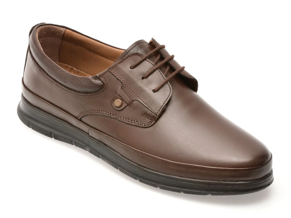 Pantofi Bite The Bullet Maro, RZ007, Din Piele Naturala