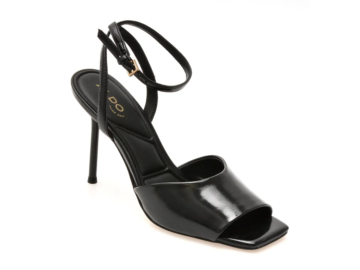 Sandale Elegante Aldo Negre, Kaiasien 001, Din Piele Ecologică