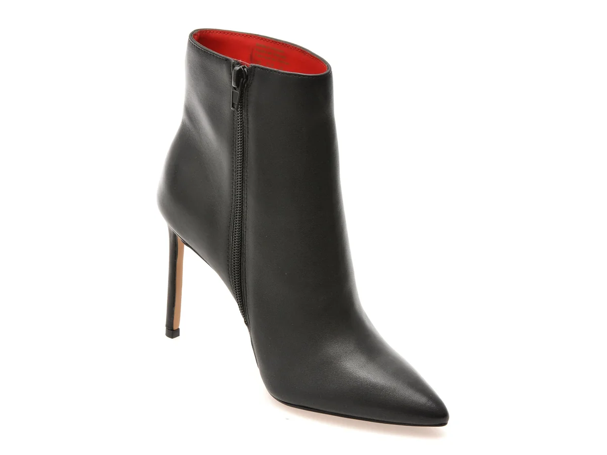 Botine Elegante Aldo Negre, Yiader 007, Din Piele Naturala