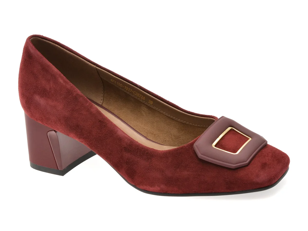 Pantofi Eleganti Epica Visinii, 4F5156, Din Piele Intoarsa