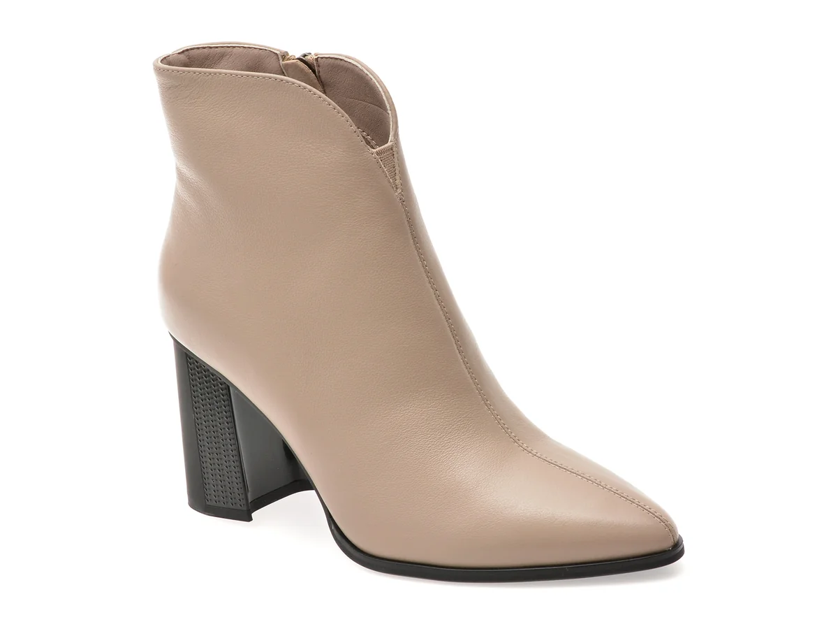 Botine Elegante Flavia Passini Gri DX717 Din Piele Naturala
