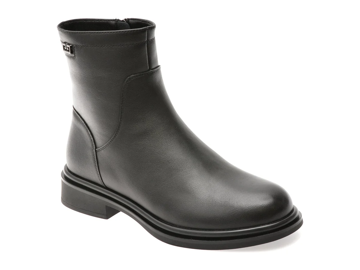 Ghete Epica Negre, DX1286, Din Piele Naturala
