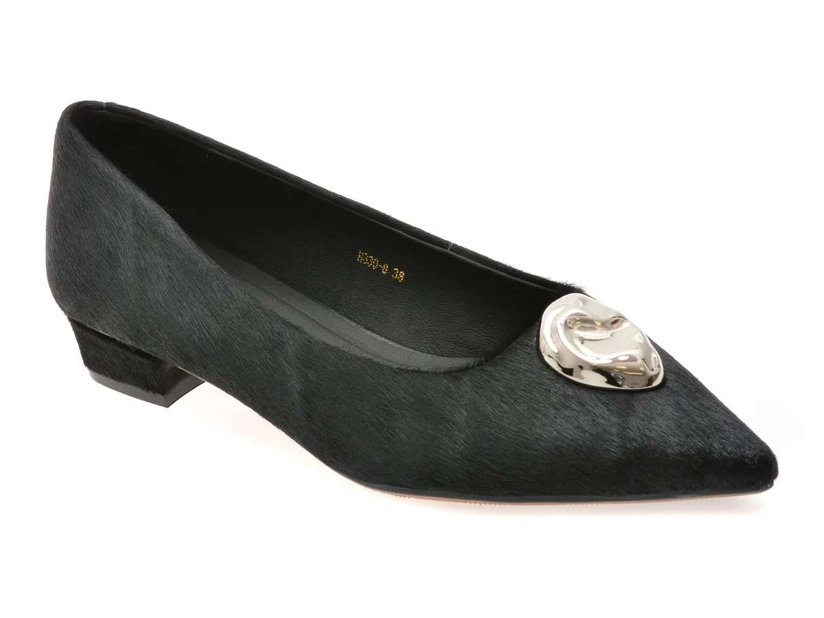 Pantofi Eleganți Epica Negri 3308 Din Piele Naturală