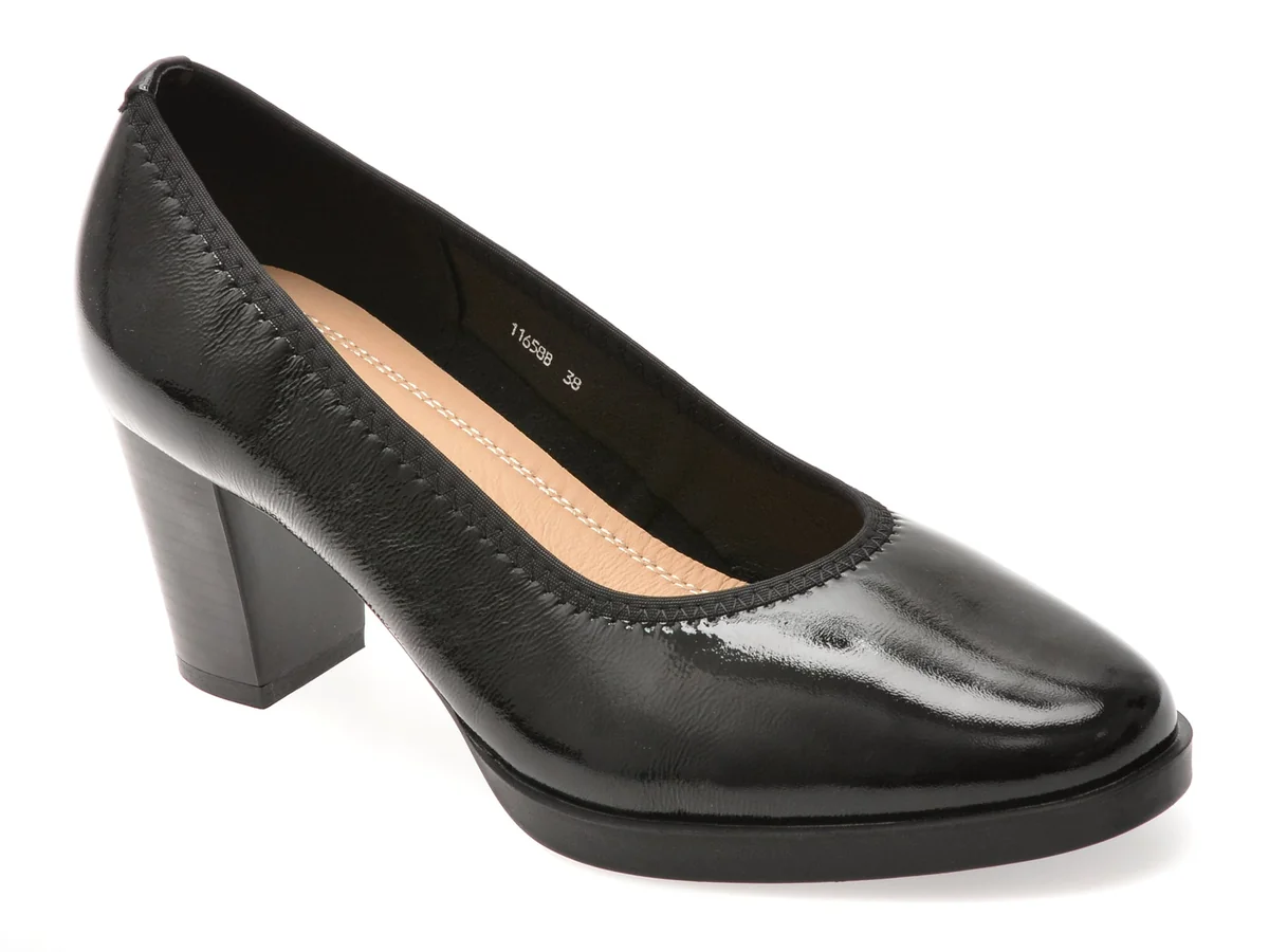 Pantofi Eleganti Flavia Passini Negri, 11658, Din Piele Naturala Lacuita