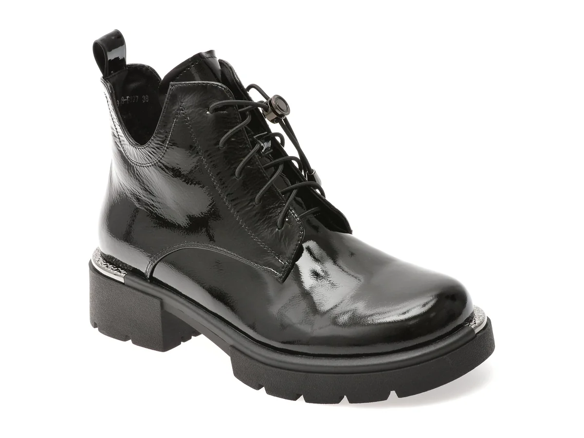 Ghete Gryxx Negre M90B Din Piele Naturala Lacuita