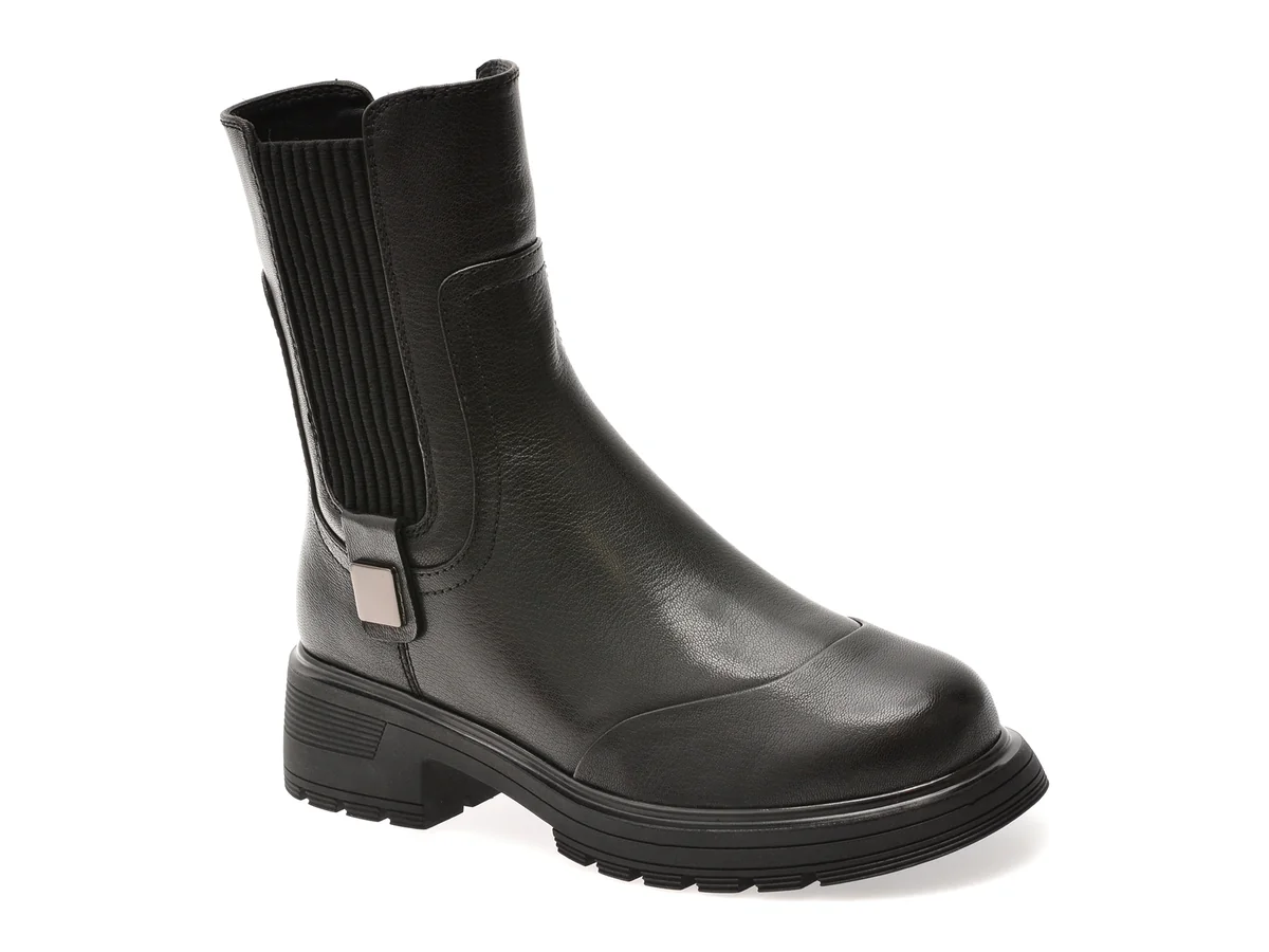 Ghete Gryxx Negre, S132, Din Piele Naturală