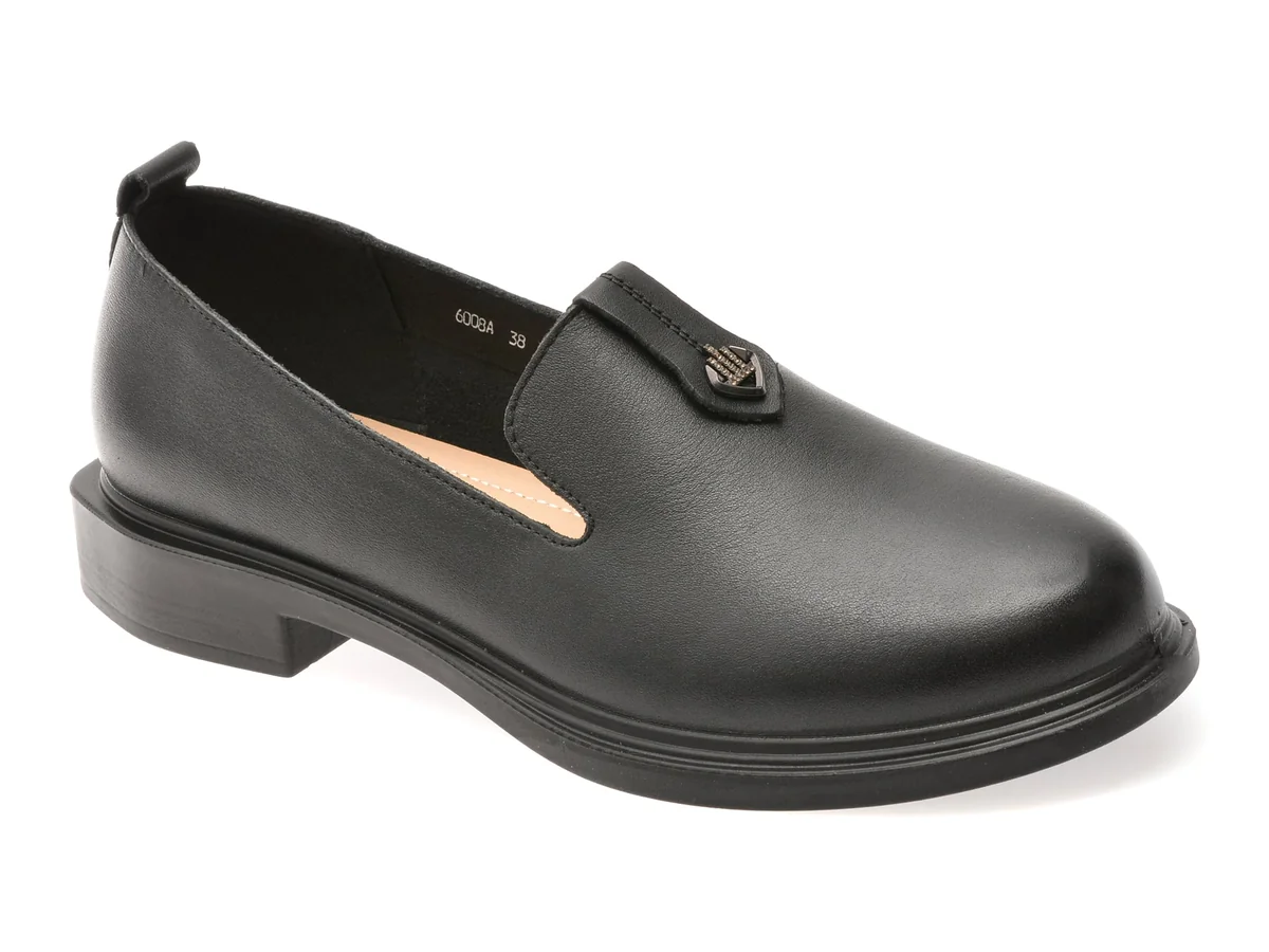 Pantofi Flavia Passini Negri, 6008, Din Piele Naturală