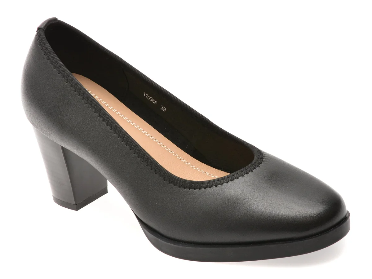 Pantofi Eleganți Flavia Passini Negri, 11658, Din Piele Naturală