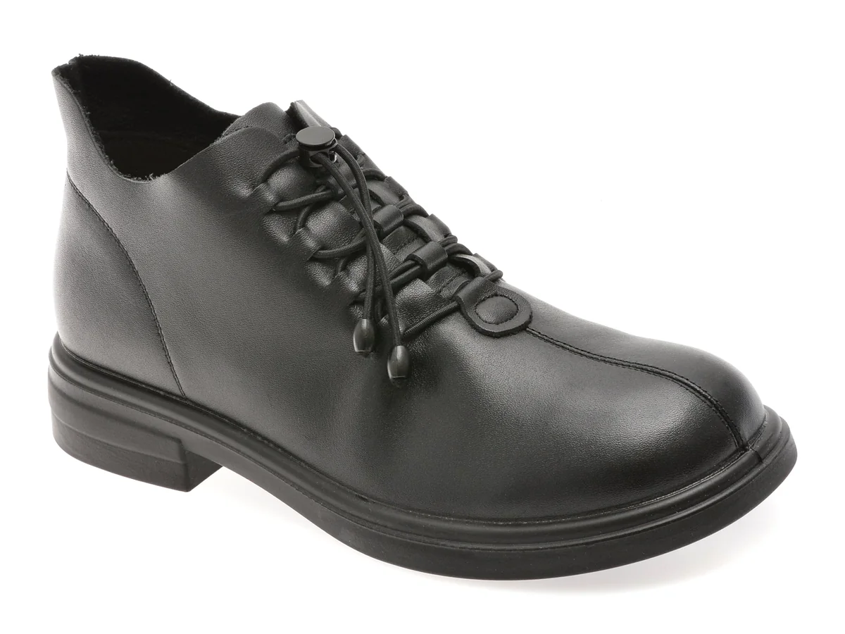 Ghete Flavia Passini Negre, 9821, Din Piele Naturala