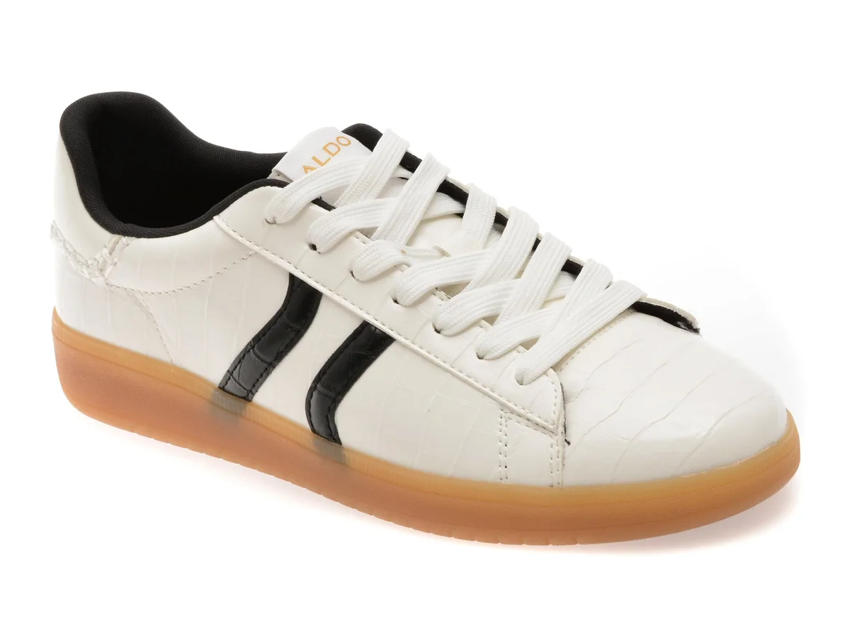 Pantofi Sport Aldo Alb-Negru, Chicsneaker 2122, Din Piele Ecologică
