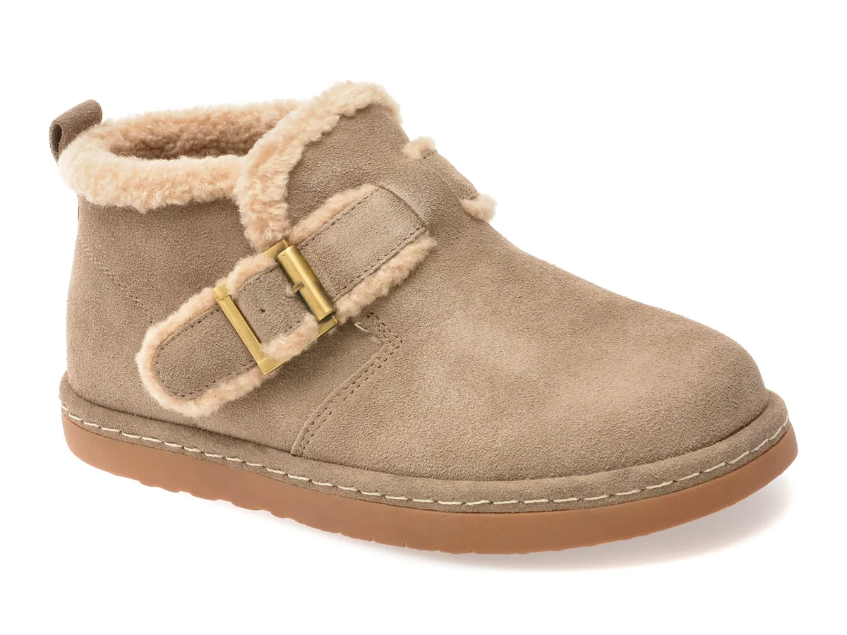 Ghete Flavia Passini Gri, 231035, Din Piele Intoarsa