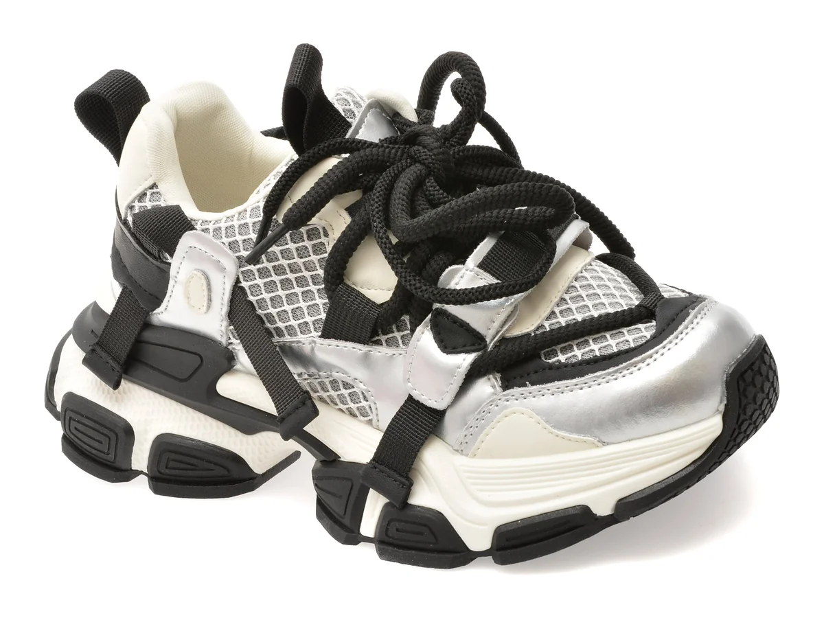 Pantofi Sport Gryxx Argintii, 8065, Din Material Textil
