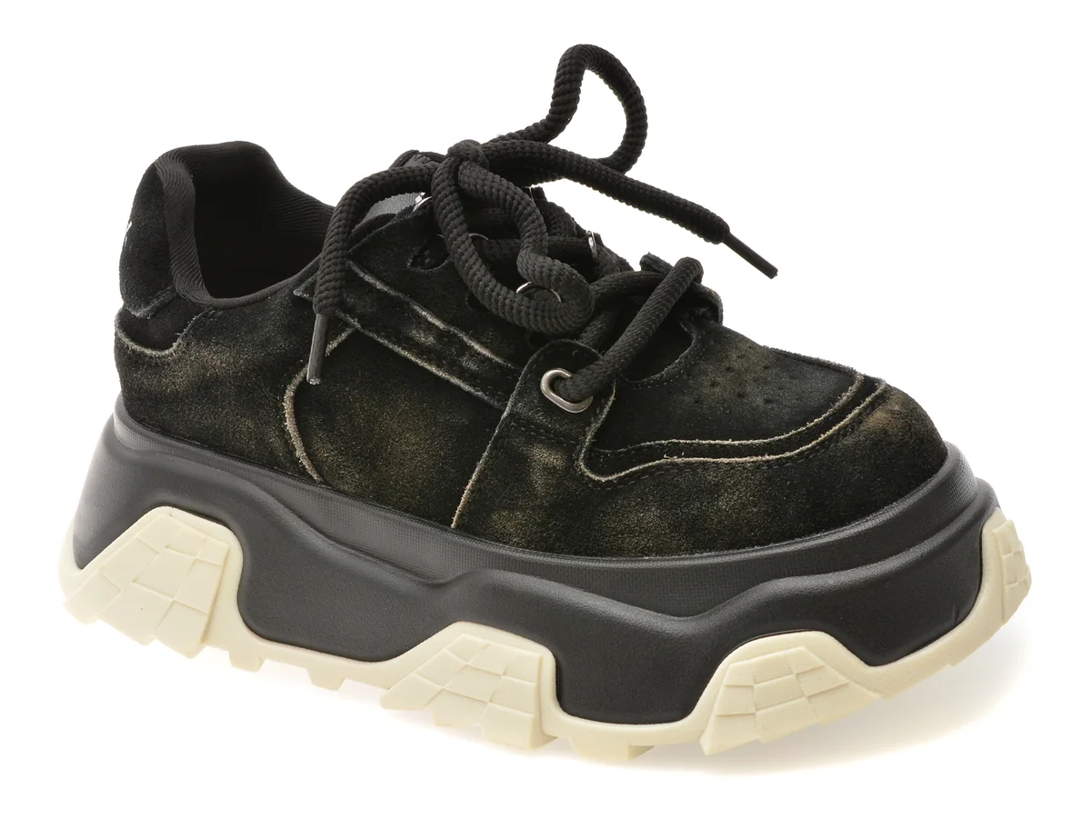 Pantofi Sport Gryxx Negri 1063 Din Piele Întoarsă