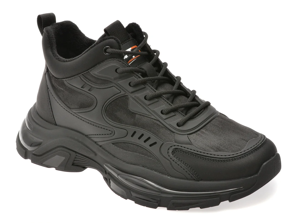 Ghete Bite The Bullet Negre, 3793, Din Piele Naturala