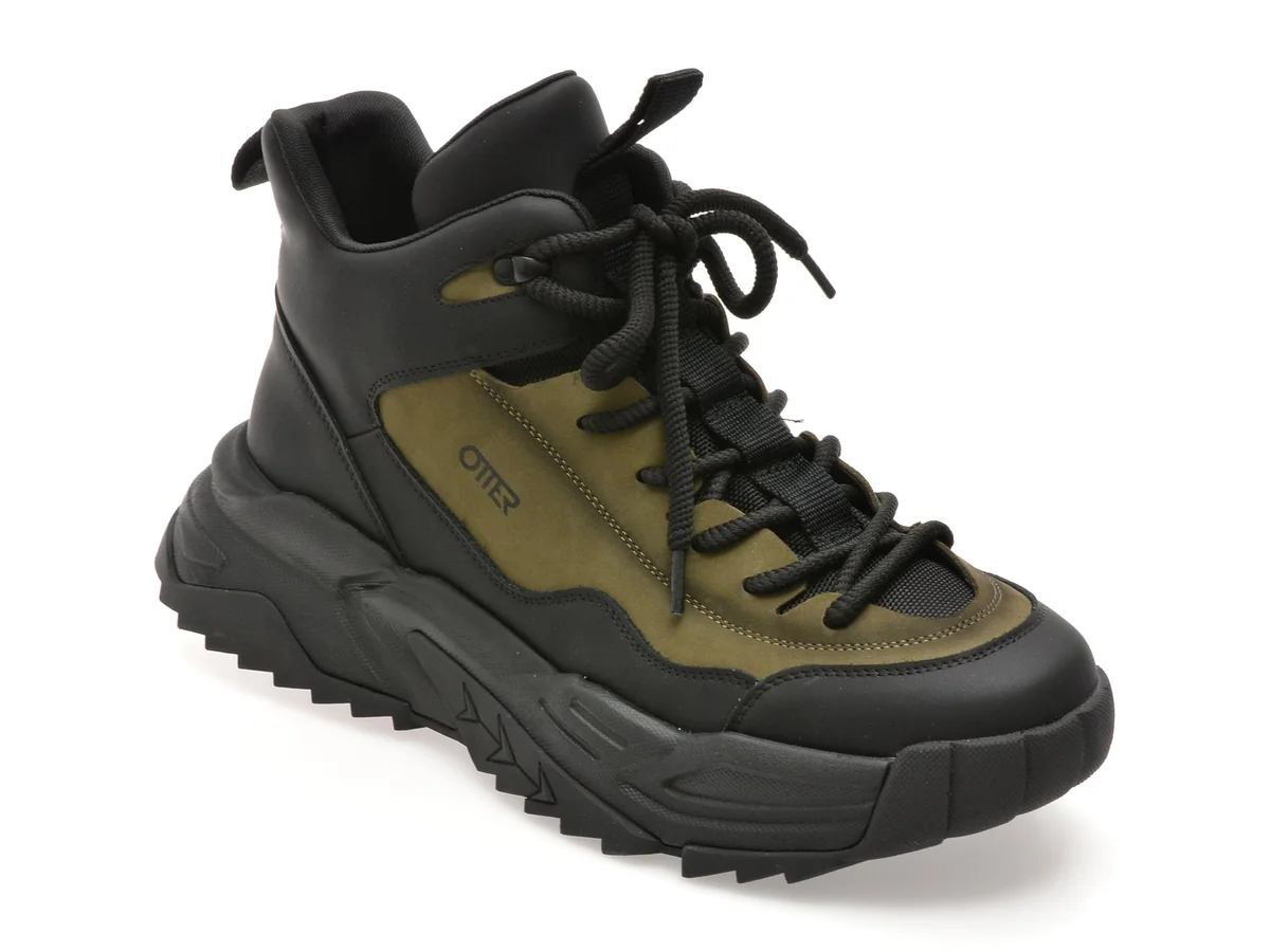 Ghete Otter Kaki, 120, Din Piele Naturala