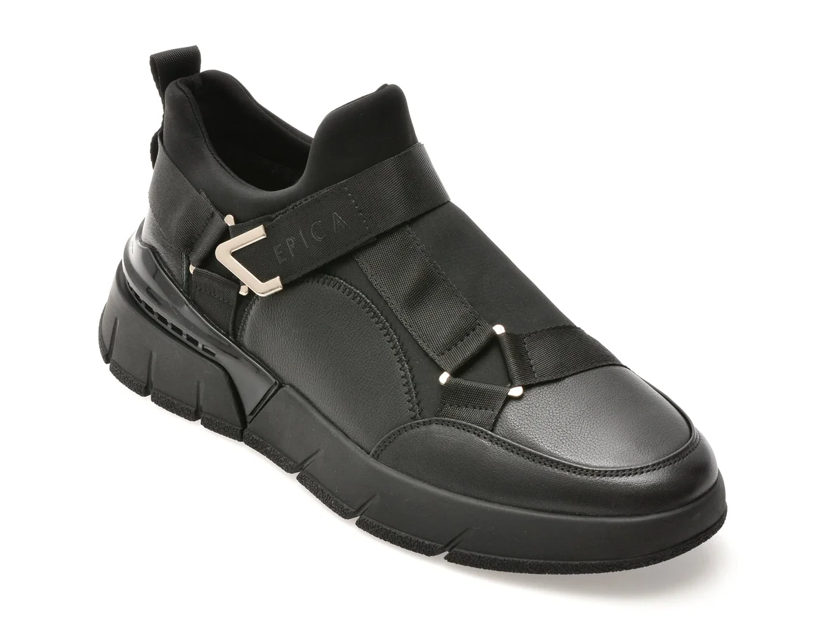 Ghete Epica Negre, 58391, Din Piele Naturală