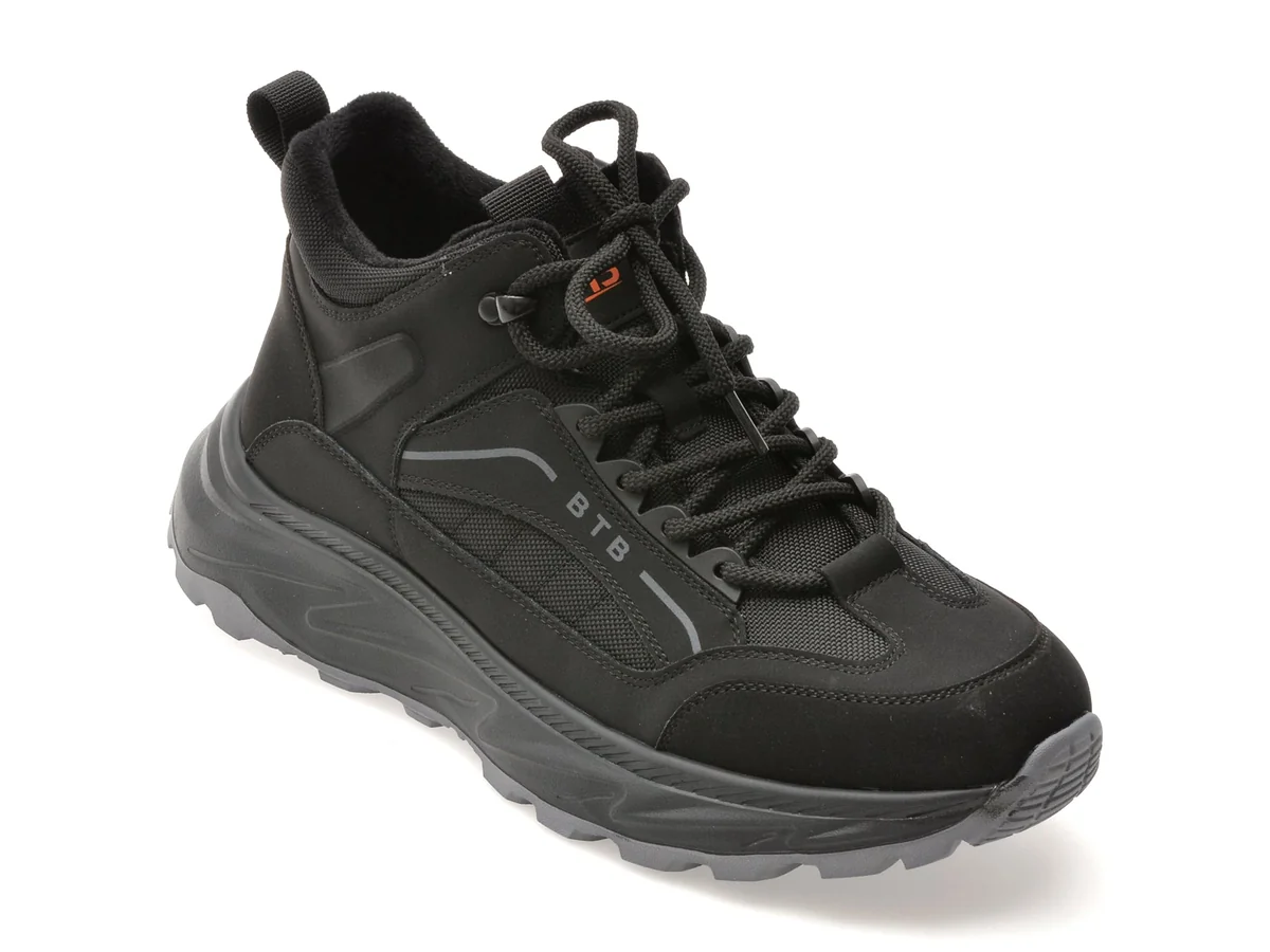 Ghete Bite The Bullet Negre, 58192, Din Piele Naturala