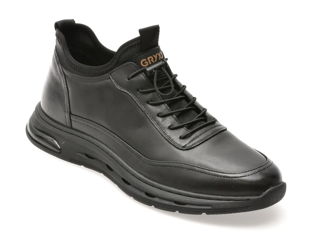 Pantofi Sport Gryxx Negri, 58617, Din Piele Naturală