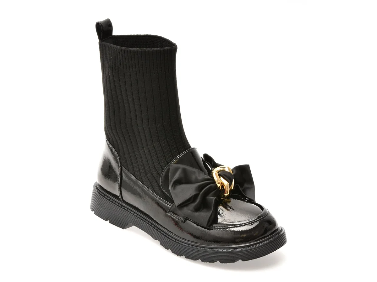 Ghete Gryxx Negre, 5B292T, Din Piele Naturala Lacuita