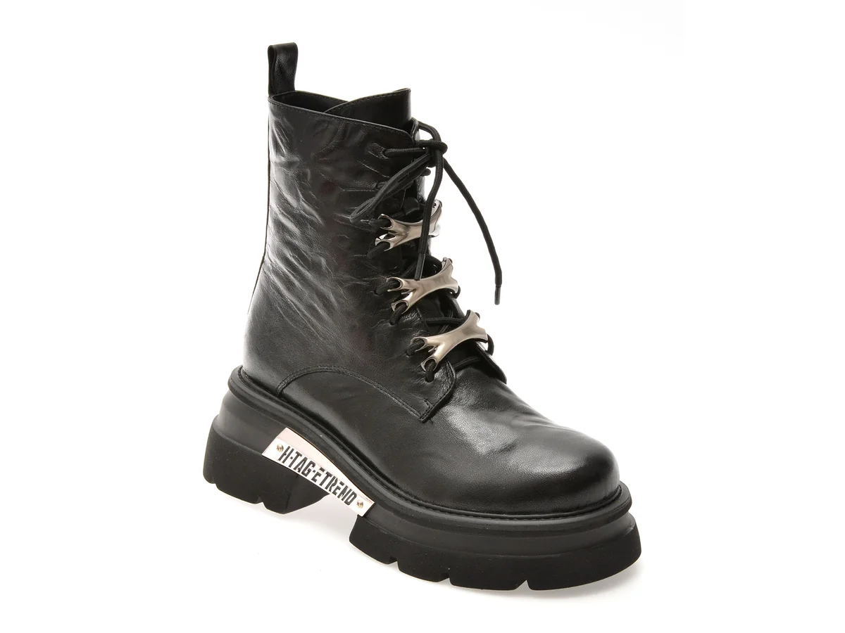 Bocanci Gryxx Negri M491B Din Piele Naturala