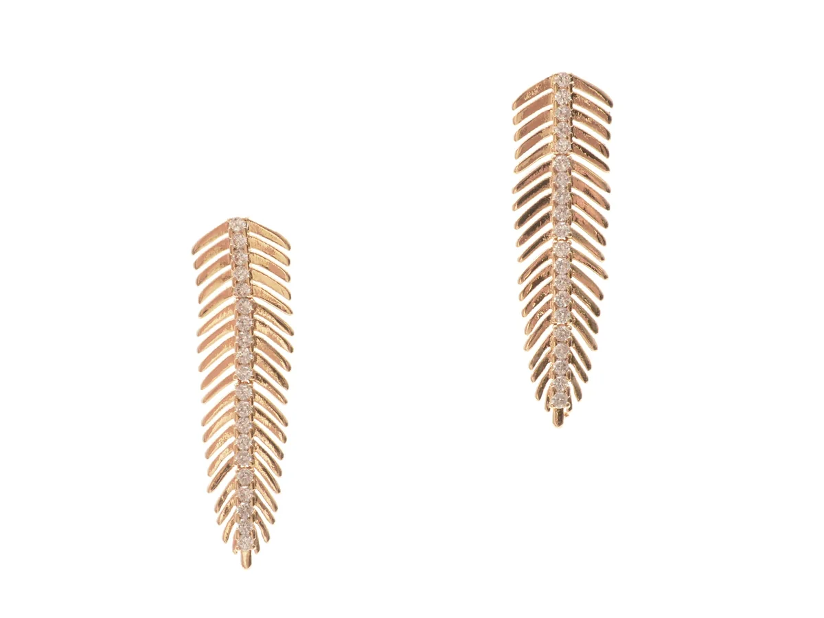 Cercei Aldo Aurii, Feathers 972, Din Metal