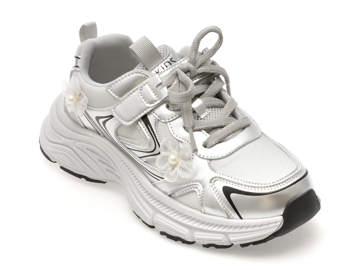 Pantofi Sport Selection Kids Argintii, 532209, Din Material Textil