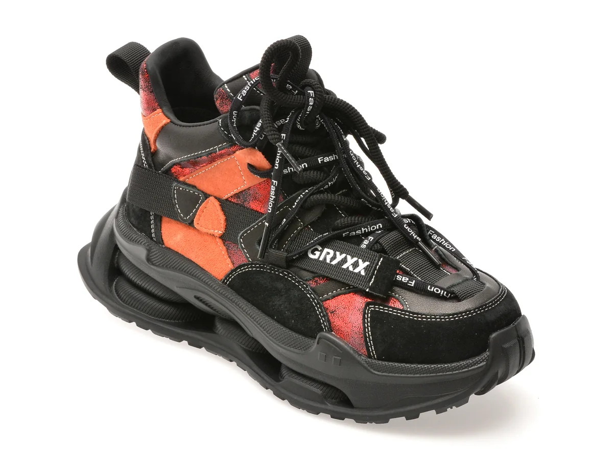 Ghete Gryxx Negre, 36889, Din Piele Naturala