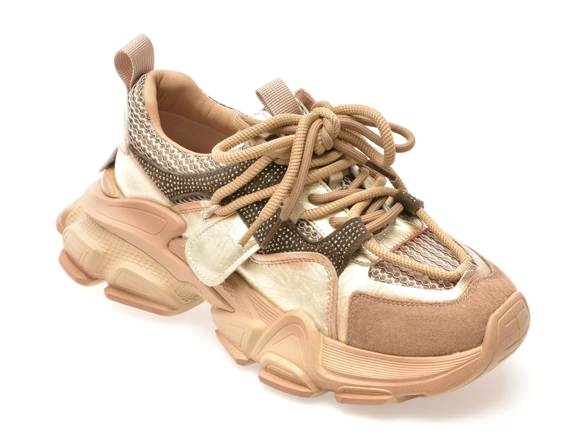 Pantofi Sport Epica Maro, 5788, Din Material Textil Și Piele Naturală