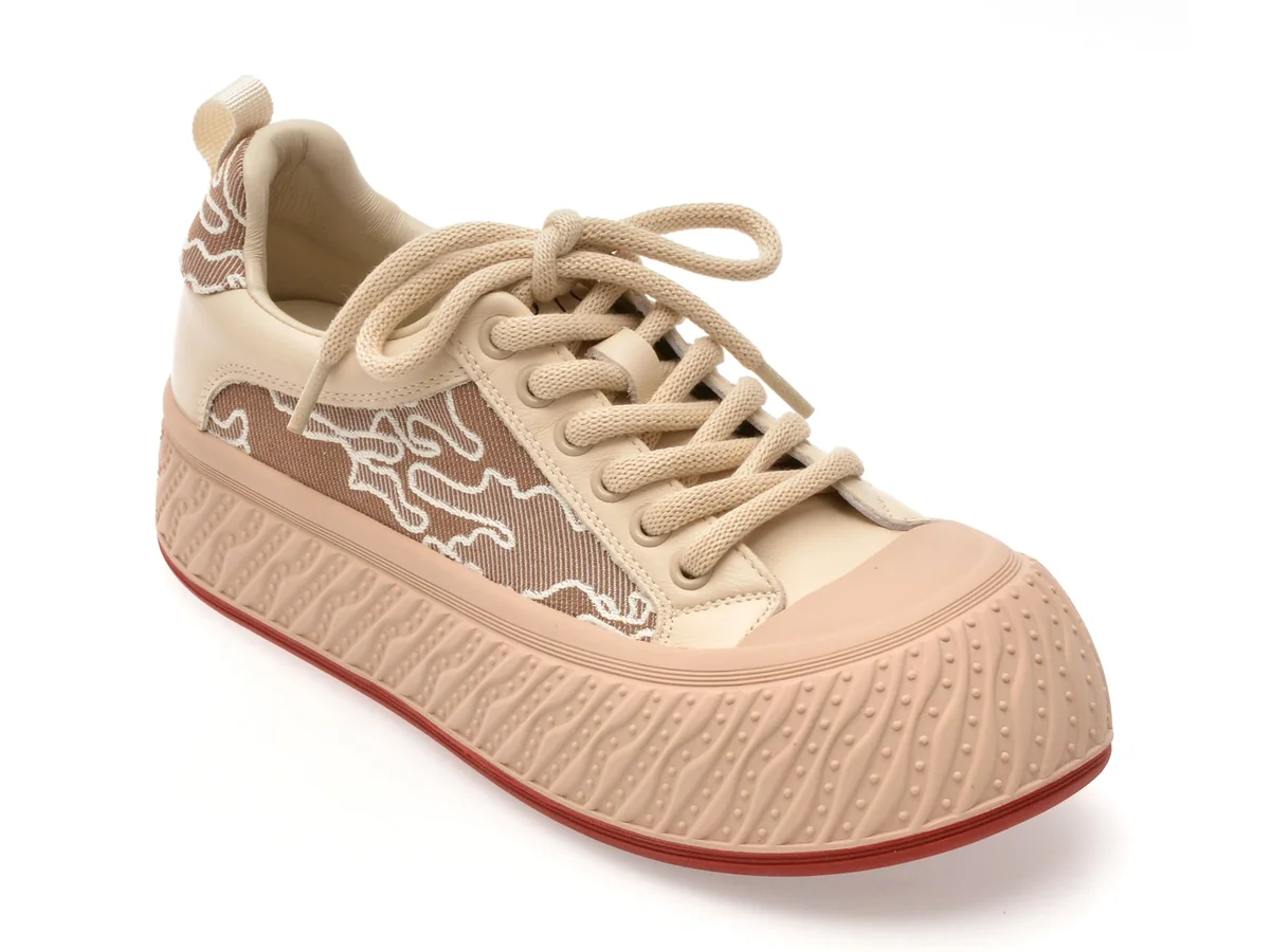 Pantofi Sport Epica Bej, 8895, Din Material Textil
