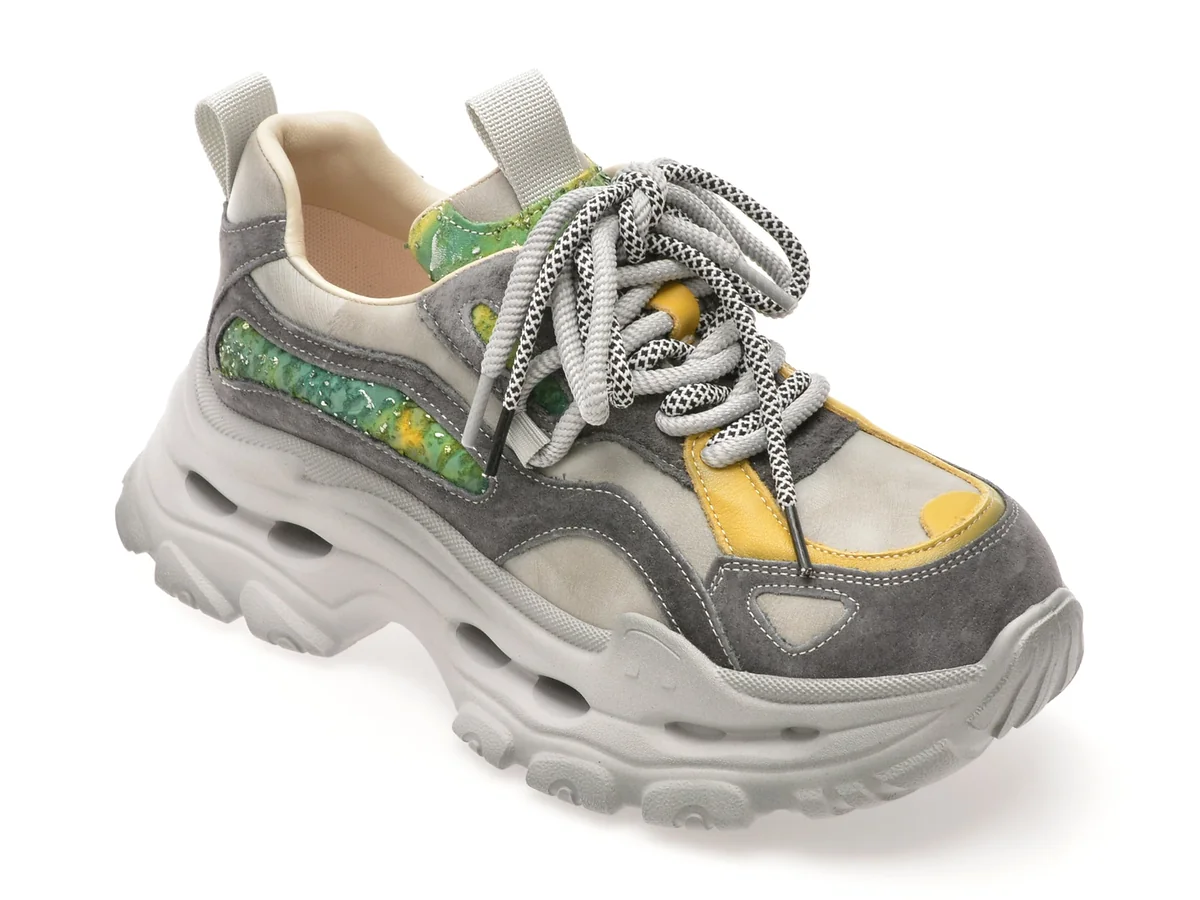 Pantofi Sport Gryxx Gri 2923 Din Piele Naturala