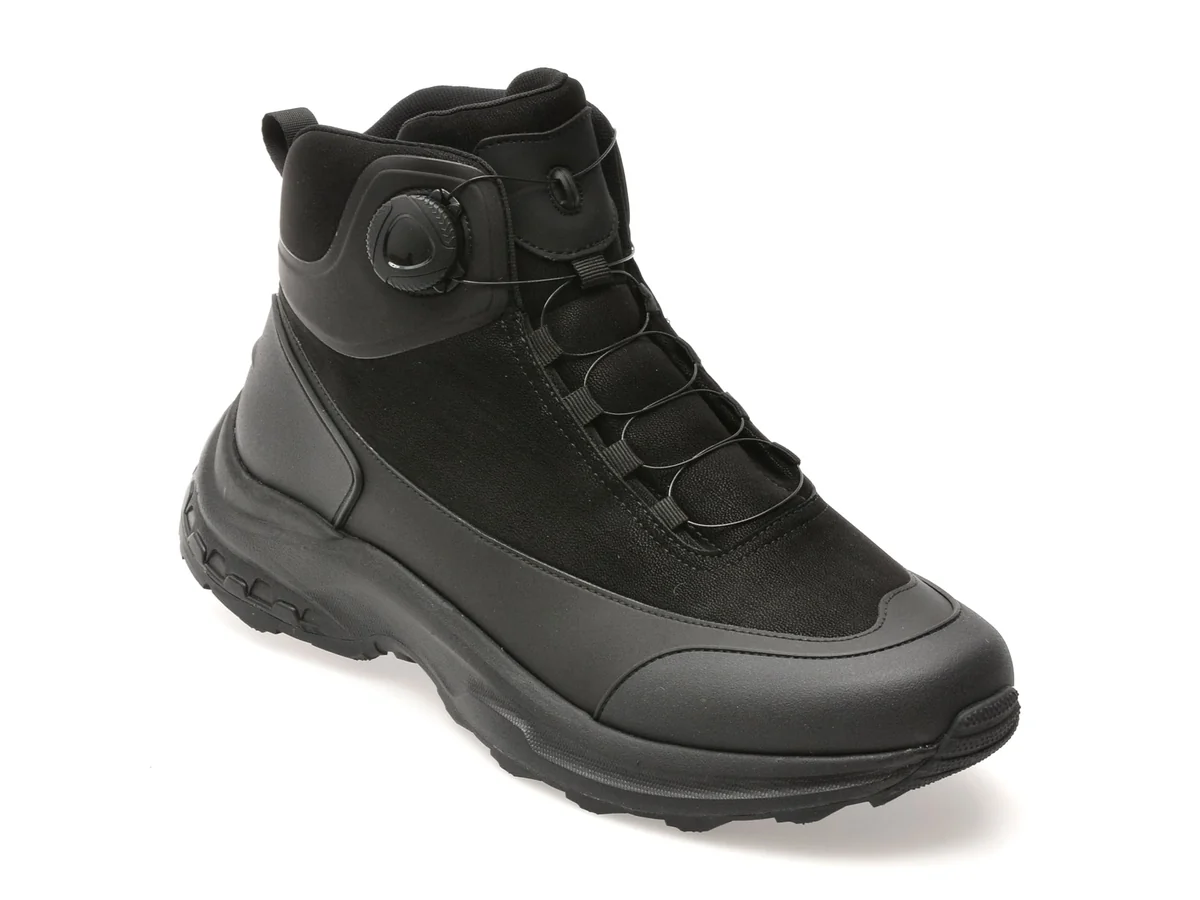 Ghete Otter Negre 22053 Din Piele Ecologica