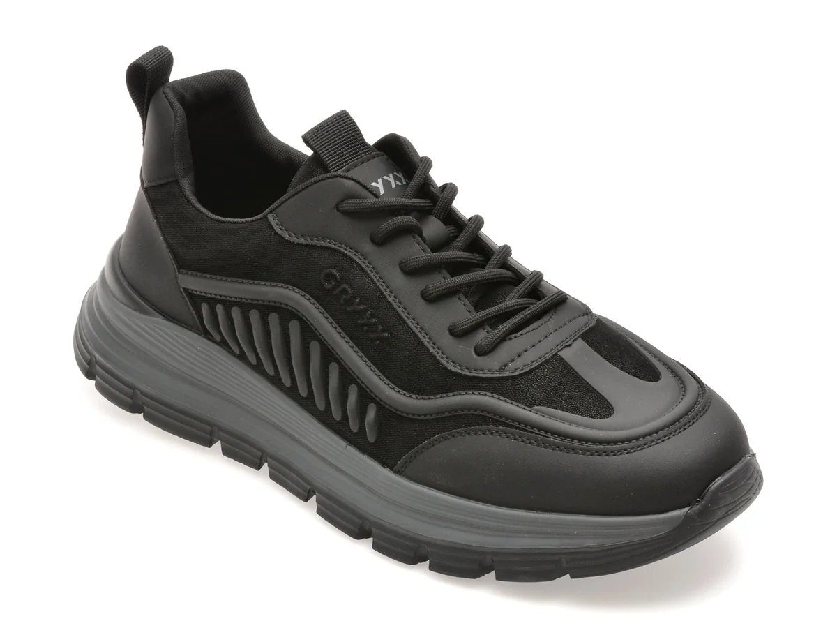 Pantofi Sport Gryxx Negri, 68035, Din Piele Ecologica