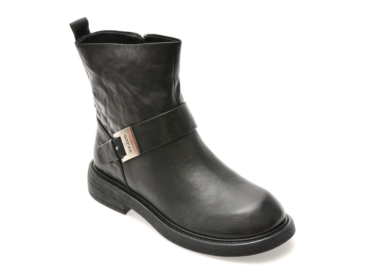 Ghete Gryxx Negre, 5389, Din Piele Naturala