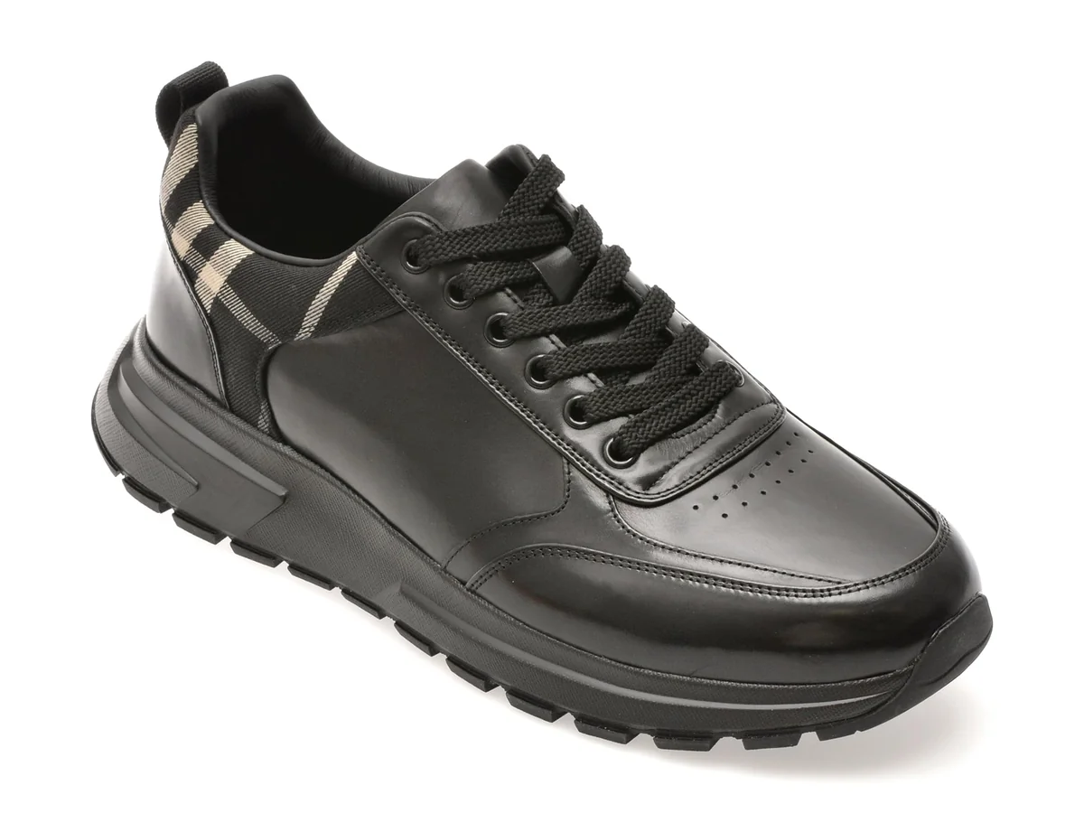 Pantofi Sport Epica Negri, 6067, Din Piele Naturala
