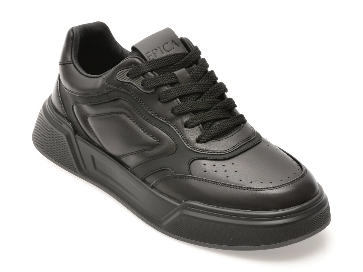 Pantofi Sport Epica Negri, 6005, Din Piele Naturala